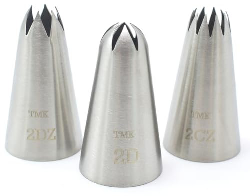 3 Pack Stainless Steel Seamless Piping Icing Tips, Large Piping Nozzle, Cake Decorating Tools for Baker