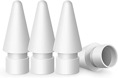 MEKO 4 punte di ricambio per Apple Pencil 1° generazione / 2° generazione e penna MEKO per iPad, colore bianco