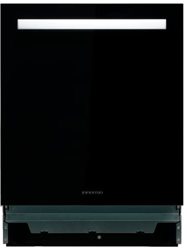 Infiniton Lavavajillas Semi-integrable DIW-G61N (A+++/D, Cristal Negro, Inverter, 14 Servicios, Función Dual WASH, Control Electronico, Easyplay)