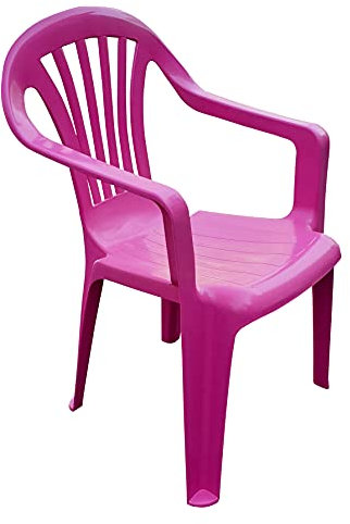 Fachhandel Plus Kinder Gartenstuhl Stapelstuhl Kinderstühle Kindersessel Monoblock Farbe wählbar, Farbe:pink
