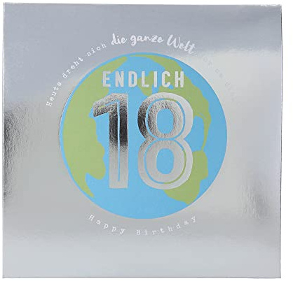 Depesche 0011694-002 Pop-up Glückwunschkarte zum 18. Geburtstag, Klappkarte mit Musik, Lichtelementen und einem originellen Spruch, Geburtstagskarte inkl. Umschlag, Format 15,5 x 15,5 cm