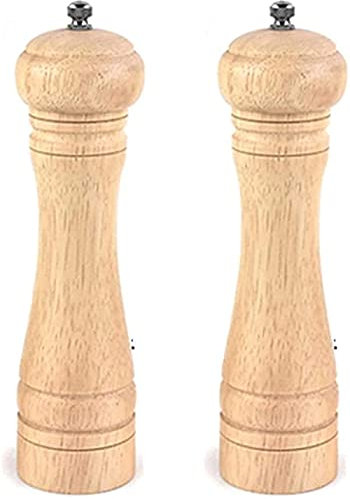 TONZN 2 pièces de 8 Pouces Moulin à sel en Bois Moulin à Chili Restaurant Cuisine Moulin à sel moulins à sel et à Poivre