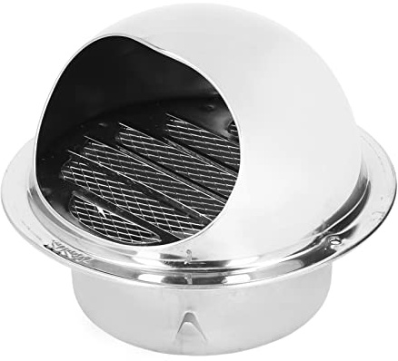 Griglia di Ventilazione a Sfera, Griglia Aerazione in Acciaio Inossidabile, Copertura di Ventilazione Presa di Sfiato a Parete, Rete Antipioggia Antivento Addensata per Bagno di Casa, Cucina(100mm)