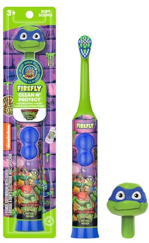 FIREFLY Clean N' Protect TMNT Power Toothbrush, 3D Cover, Battery, 2 Pack