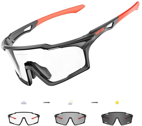 KAPVOE Fotocromatici Occhiali Da Ciclismo Sportivi Donne Uomini Protezione UV400 Telaio TR90 MTB Trasparenti Bicicletta Corsa Bici Pallavolo Guida Pesca Softball Alpinismo Golf Escursionismo