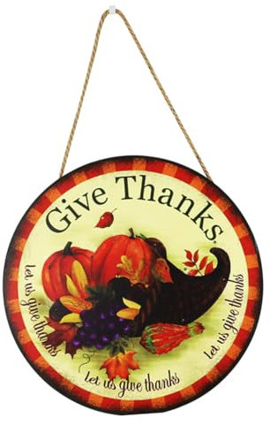 FUNOMOCYA 1Stk Thanksgiving leuchtende Auflistung Thanksgiving Day hängende Verzierung Hausdekorationen für zu Hause Trick r Treat Trick n Treat Wohnkultur Hochzeitsdekorationen Türanhänger