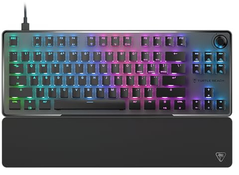 Turtle Beach Vulcan II TKL Pro Magnetic Mechanical RGB Gaming Keyboard – Analog Hall-Effect Switches, Adjustable Actuation, Rapid Trigger, Swappable Keycaps, Tenkeyless Design, Anti-Ghosting – Black