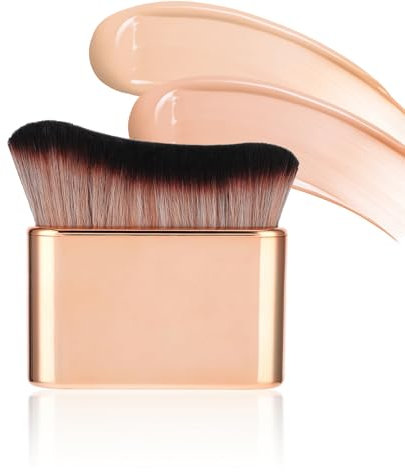 Tanning, Self Tan Brush, Portable Face & Body Brush Self Tan Applicator for Tanners Mousse Kabuki Foundation (Rose Gold)