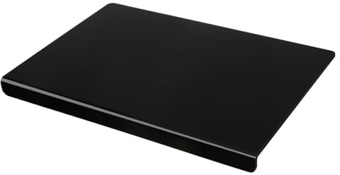 2Pieces Acrylic Cutting Board With Lip Edge - Reusable Multipurpose Cutting Board Rectangle Chopping Board | Non Slip Lightweight Chopping Board | Black Glass Worktop Saver, Black Countertop Protector
