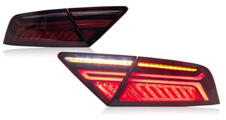 LzDDD Feux arrières Auto pour Audi A7 2011 2012 2013 2014 2015 2016 2017 2018 Feu Arrière Extérieur Intérieur Clignotant Feu Freinage Voyant D'avertissement Feu Arrière Voiture.