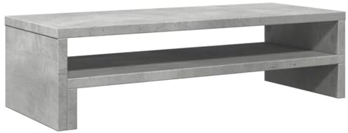 vidaXL Cementgrå bildskärmsfäste 54 x 22 x 15 cm i spånskiva, bildskärmsstativ, skrivbordsmonitorstativ, stativ för bildskärm