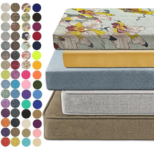Homesally Benutzerdefinierte Sitzauflage Bank, Wasserdicht Sitzkissen Bank Outdoor, rutschfest Bankauflagen, Waschbar Auflage Gartenbank für Eckbank, Stühle, Fensterbank und Hocker,Dicke 8CM