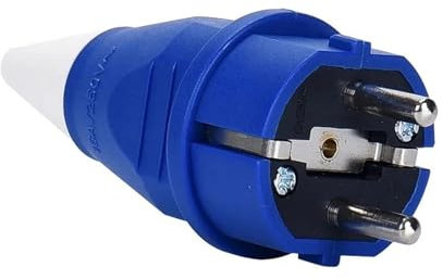 Coffret Électrique de Chantier Boîte de prises industrielles mobiles extérieures MCB RCBO 110V 220V 16A, boîtier de commande de puissance de commutation étanche, Installation murale IP54(U.K_BLUE HEAD