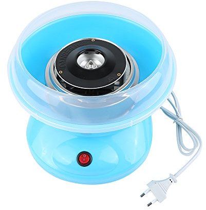 Zuckerwattemaschine für zu Hause - Das Original mit 10 Stäbchen & Messlöffel im Design - Classic Nostalgie - Zuckerwatte für Kinderpartys, Geburtstage (BLAU)
