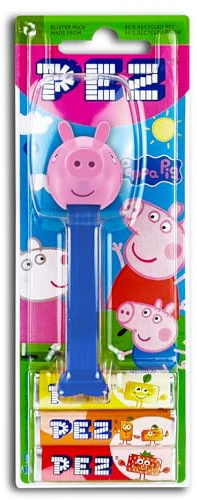 1 x PEZ Spender Peppa Pig -blau inkl. 2 Päckchen fruchtigen Bonbons 17g