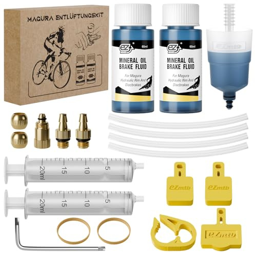 HAPPY FINDING Entlüftungskit Fahrrad Bremsflüssigkeit für MAGURA,Fahrrad Bremsflüssigkeit Hydraulische Scheibenbremsen Bleeding Service Kit
