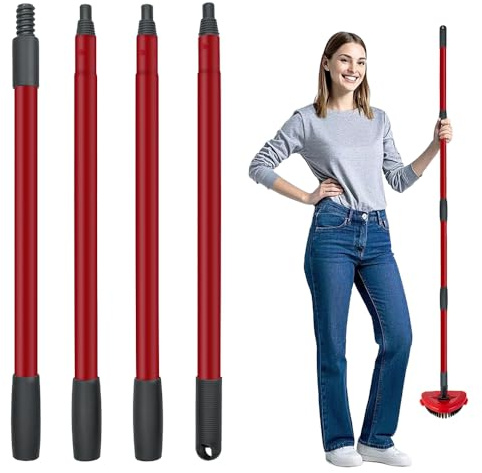 Huucozn Wischmopp Moppgriff Set Kompatibel mit Vileda Turbo 2-in-1 Mop Abnehmbarer wischmop bodenwischer Moppgriffe Set verstellbar von 76 cm bis 147 cm Moppstange bodenreinigung für Mops