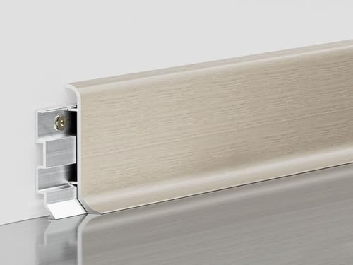 Battiscopa lungo battiscopa, profilo in alluminio da parete in metallo con finitura in legno per soggiorno camera da letto decorazione interna
