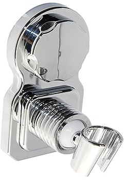 HOLIDYOYO Support de Ventouse Réglable sans Perçage Porte Pommeau et Robuste pour Salle de Bain Fixation Murale Réutilisable avec Clips Extensibles
