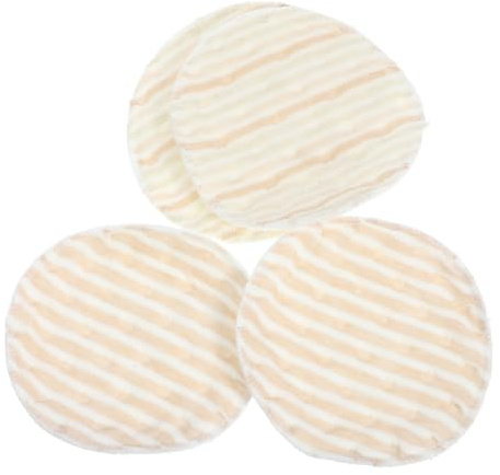 CONGARTENO 4pcs Washable Cotton Breast Pads for Women Nursing Pads with Soft Fit for Breast Curves for Carry in A Handbag and Outdoor Use Reusable