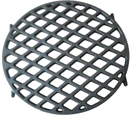 Allayu Griglia Portatile per arrostire, Grigliare, Grigliare, Barbecue, arrostire, griglia in ghisa Rotonda, per arrosti, per Barbecue con Supporto in Rete, con Le Gambe, 30 cm