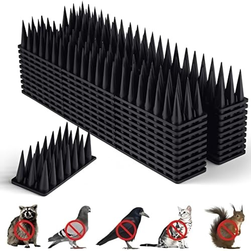 Mineup 20 PCS Pinchos Antipalomas, 8,6 M Pinchos Anti Gatos, Auyentadores de Pajaros de Plástico, Pinchos para Gatos y Palomas, Pincho Anti para Balcon Techo Ventana