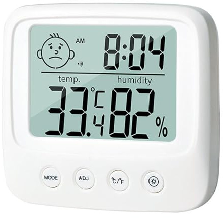 Digital Hygrometer - Mini Indoor Humidity Meter Room Hygrometer | Accurate and Easy to Read with Face Icons for Pet Reptile, Cellar, Home, Greenhouse