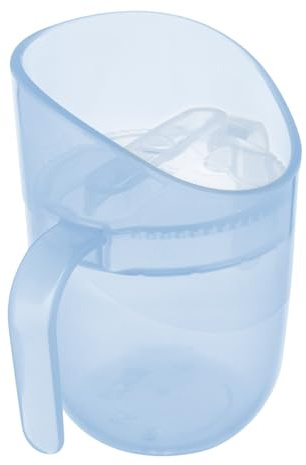 LOVI Trainingsbecher für Kinder Genius 150 ml, Trinken ohne Zurücklehnen, Neutral für Kiefer und Sprache, Transparenter, Für kleine Hände (Ultramarine)