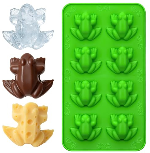 Molde de silicona de rana para chocolate, rana, caramelo, rana, chocolate, molde de silicona, reutilizable, molde de rana, moldes de rana para chocolate y dulces
