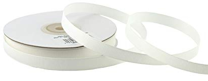 Creativery 25m Ripsband 10mm Schleifenband Deko Band Hochzeit Geschenkband Mattes Satinband Farbe Ivory Elfenbein 810