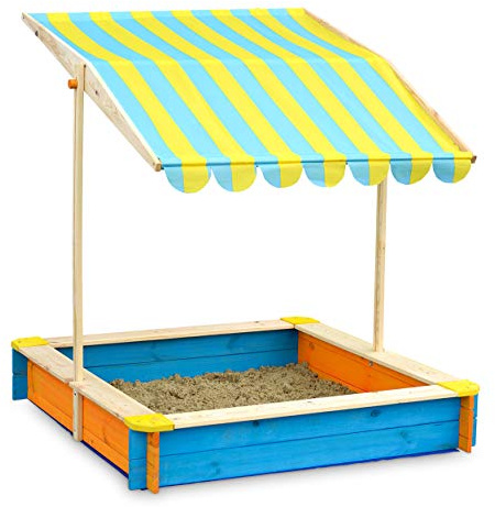 Beluga Spielwaren GmbH 41101 - Caja de Arena con Techo, Color Turquesa y Amarillo