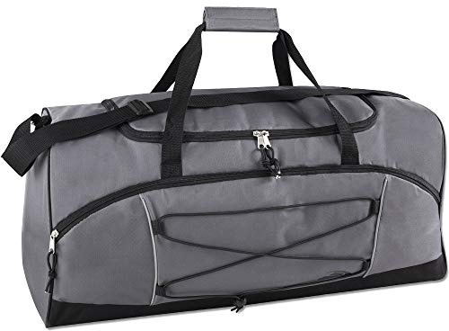 Sac de Sport 60 litres – Sac de Sport de Voyage très résistant pour Homme et Femme, Gris, L, Voyage