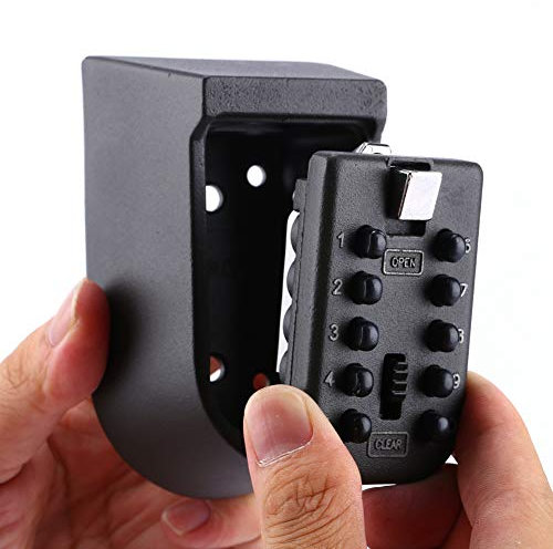 Greensen Caja Fuerte Digital para Llaves, Almacenamiento Seguro para Llaves, Caja de Almacenamiento Segura, con código numérico de 10 dígitos, Montaje en Pared, Caja de Bloqueo Inteligente, Color