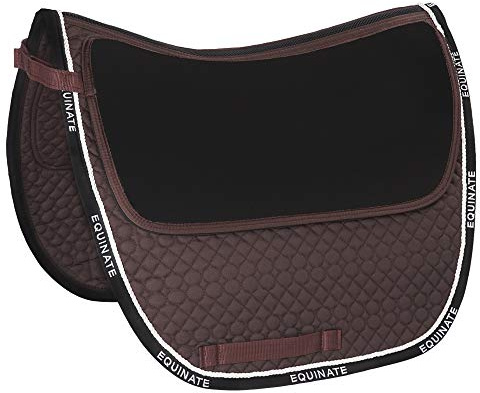 Equinate 3 zoner korrigering schabrak allround med 8 memory foam inlägg för sadeljustering WB brun