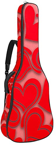 Morbida custodia per chitarra elettrica con doppia tracolla regolabile per basso chitarra acustica e classica folk chitarra cuori modello senza cuciture
