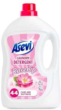 Asevi Laundry Detergent, Washing Liquid Detergent, Laundry Cleanser, 2376ML, 44 Washes, Rosehip