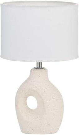 Pauleen 48319 Bordslampa Pure Crush E14 Max. 20 W Matt creme, beige Tyg, keramik Nattduksbordsbelysning