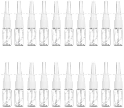 20 botellas de spray nasal, botella de spray de niebla, botella de pulverización recargable, botella de inyección directa, botella de plástico portátil, botellas de spray nasal para uso en el hogar,
