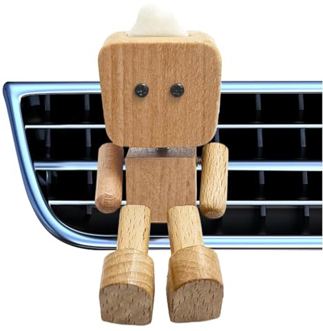 Figura Decorativa de Madera para Tablero de Instrumentos | Figura Humana de Madera para Tablero | oscilantes pies Escultura de Oficina para Viaje cumpleaños de casa en