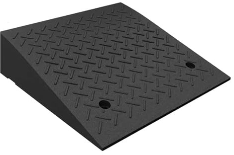 1 rampa di accesso in gomma resistente - Rampa di accesso portatile for sedie a rotelle, auto e biciclette - 50 cm x 50 cm x 5-20 cm(H20cm)