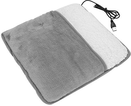 Generic Tappetino Riscaldante per Piedi USB Comodo Scaldapiedi Elettrico per Ufficio Domestico, Scaldapiedi Invernale, 11,8 X 11,4 Pollici