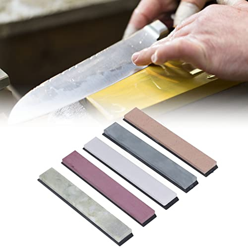 BAFOVY Set di Pietre per Affilare Pietra per Affilare Ad Acqua 5 Pezzi 1000 3000 5000 8000 10000 Pietra di Giada a Grana per Chef di Uso Domestico con Acqua per Frese Forbici Scalpelli