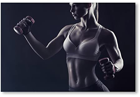 Postereck - 2644 - Frau Fitness, Sport Training Hanteln Muskeln Sexy - Wandposter Fotoposter Bilder Wandbild Wandbilder - Poster - DIN A3-29,7 cm x 42,0 cm