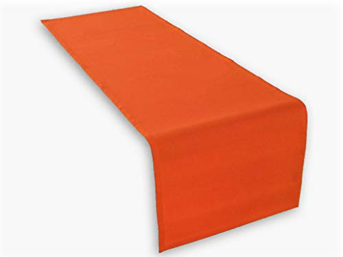 Lemos Home Hochwertiger Tischläufer aus Baumwolle. Tischtuch, Tischdecke. Große Auswahl an Farben. (Orange)