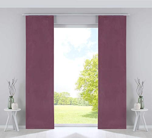 Gardinenbox 2er Set Flächenvorhänge Verdunkelung Schiebegardinen »Milano« Samt Blickdicht Blackout Paneelwägen Beschwerungsstangen Altrosa HxB 245x60 cm, 203571-2