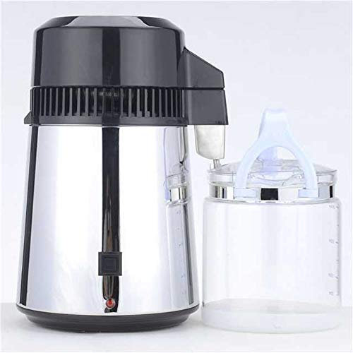 Distillateur D'eau Professionnel Purificateur En Acier Inoxydable Avec Jarre En Verre Pour Maison Bureau Laboratoire, 4L 750W