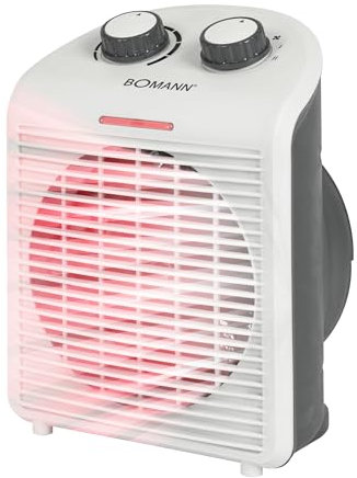 Bomann® mobiler & kompakter Heizlüfter I Heizlüfter 2000W & 1000W I Heizkörper mit Ventilatorfunktion I Heizlüfter klein mit Kontrollleuchte & Überhitzungsschutz I HL 6040 CB