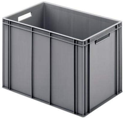 aidB Eurobehälter mit offenen Griffen, 600 x 400 x 420 mm, stapelbar mit anderen Euroboxen
