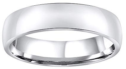 SILVEGO Damen und Herren Ehering aus Edelstahl poliert 5 mm breit