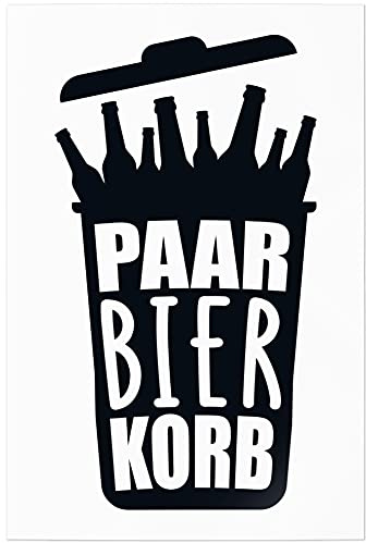 JUNIWORDS Poster, Paar Bier Korb, 30 x 45 cm